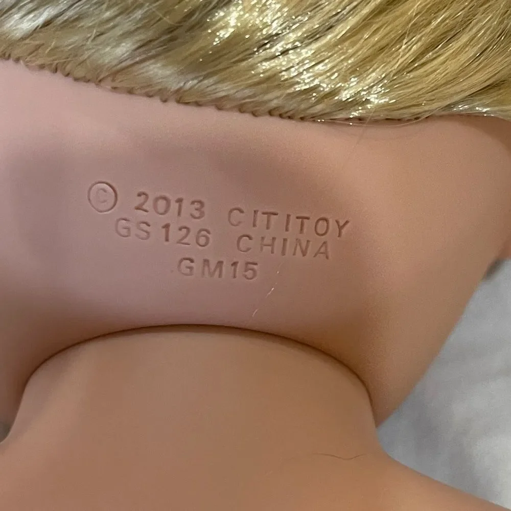 2013 Cititoy My Life 18” Doll Blond Hair Blue Eyes with Handmade Dress
